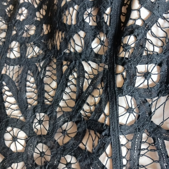 NEW Betsey Johnson dress black lace gold satin drop waist bow corset pouf mini 2 - Picture 10 of 10